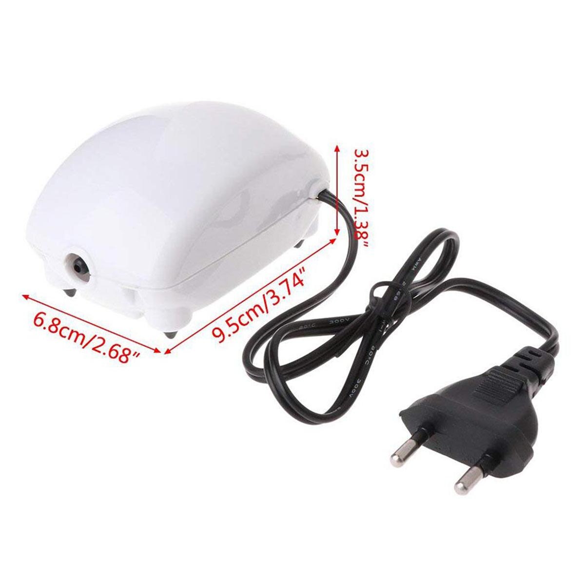 220V Eu Plug 2.5W Low Noise Aquarium Luchtpomp Thuis Aquarium Luchtpomp Tool Zuurstof Pomp