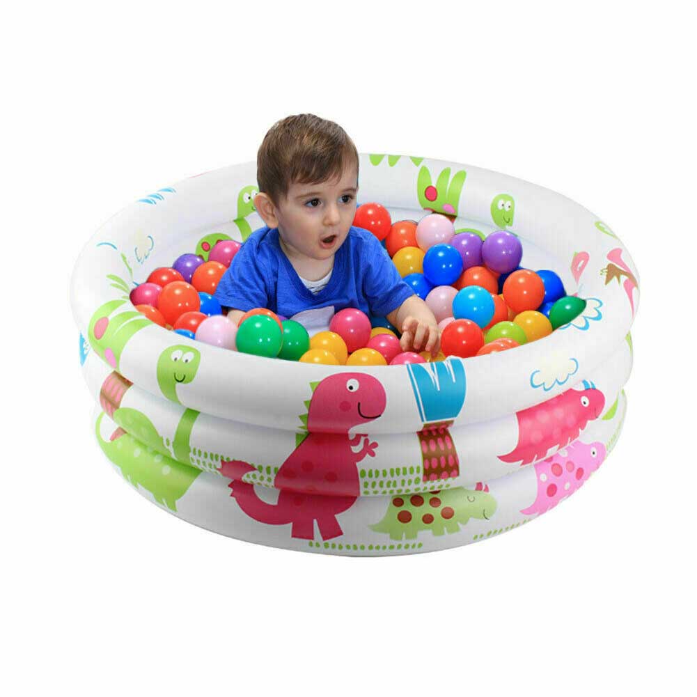 Runde baby swimmingpool bærbare oppustelige børn indendørs udendørs have lækagesikker vand legetøj pvc badning dyr trykt fest