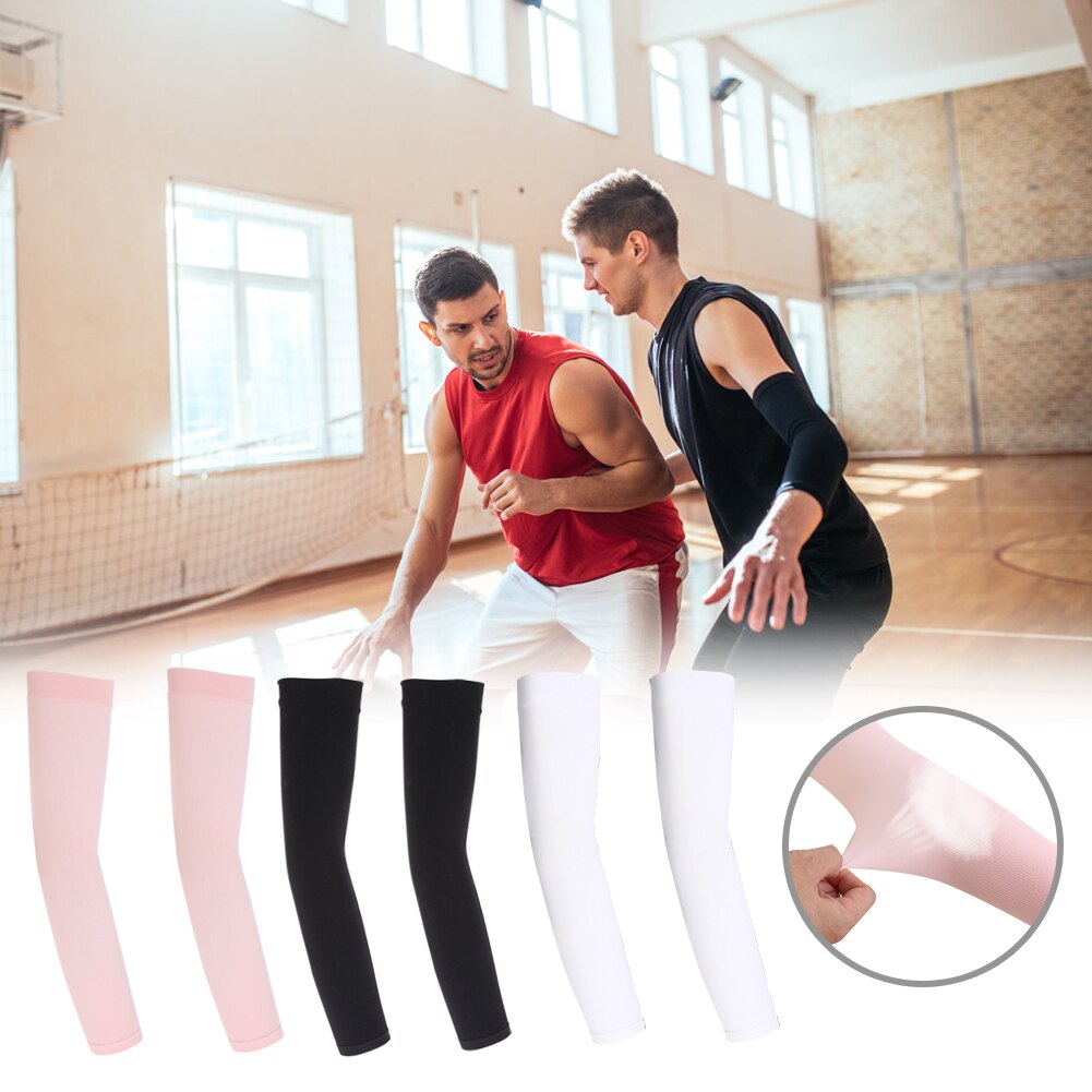 Copertura del braccio di guida per arrampicata da pesca 1 paio Anti UV basket da corsa gomito da corsa maniche elastiche per braccio da ciclismo all'aperto