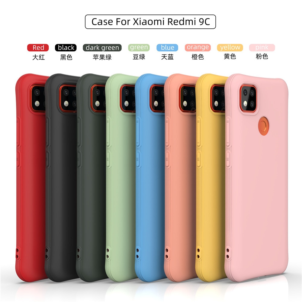 Capinha para redmi 9c capa traseira casos 6.53 polegada nova magro doces cor silicone capa protetora completa para xiaomi redmi 9c 9 c casos