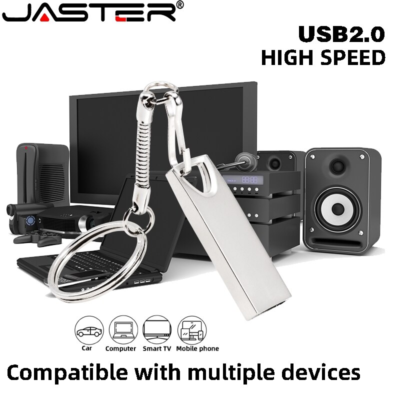 JASTER Hot Super Mini Usb Flash Drive Metallo usb stick 64GB pendrive usb flash 64gb 32GB 16GB 4GB impermeabile pen drive flash disk