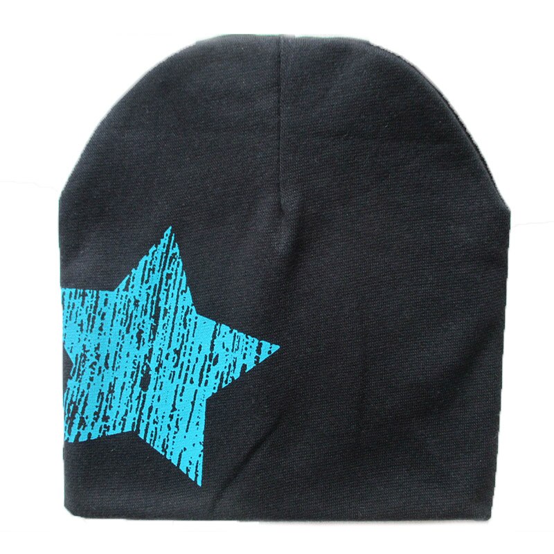 Bonnet d'hiver en coton chaud pour bébé garçon, bonnet, écharpe, bonnet, motif étoile: Noir