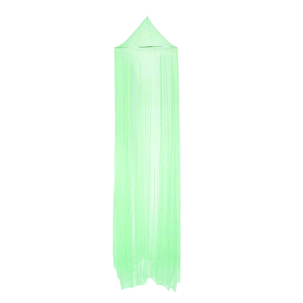 Été rond dentelle insecte lit auvent filet rideau Polyester maille tissu maison Textile accroché bébé literie moustiquaire: green