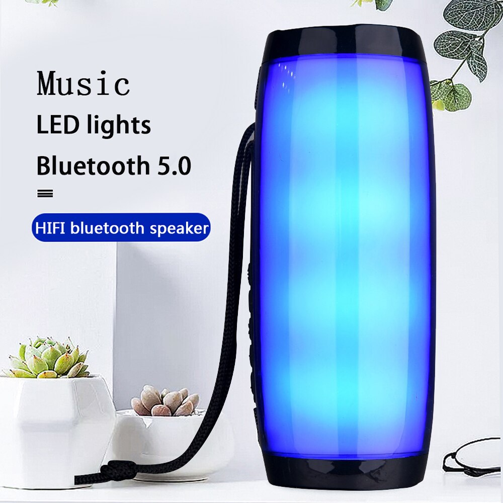 LED Speakers Portable Bluetooth Speaker Column Soundbar Wireless Waterproof Loudspeaker Cool Color Lights Bass 3D Stereo