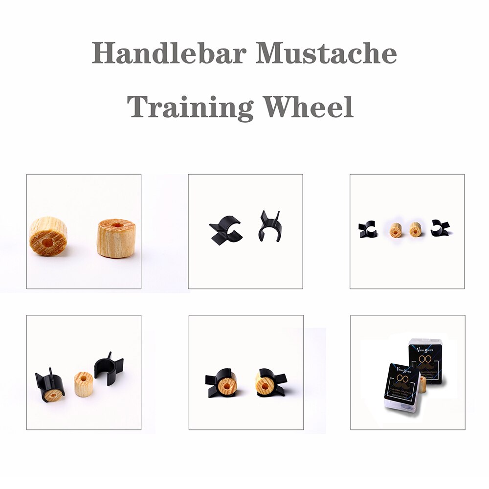 Roues d'entraînement de Moustache de guidon de Gel de silice en bois pour les hommes modèle de style de Moustache de Salon pour l'outil de coupe de mise en forme de barbe
