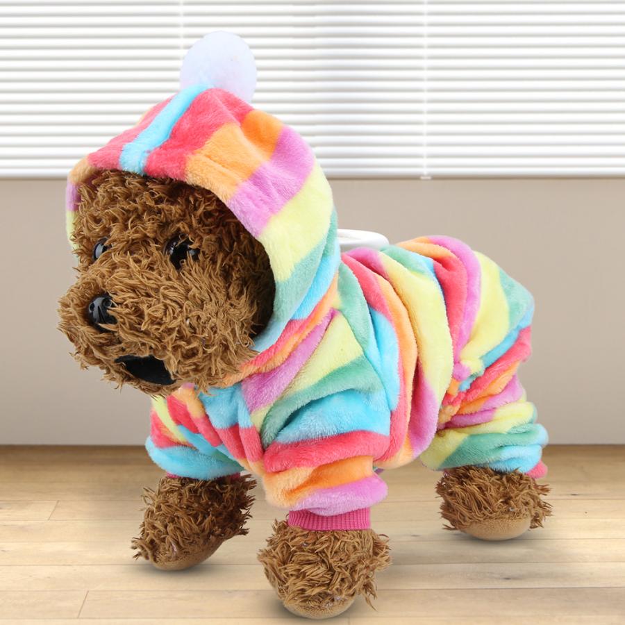 Pet outfits efterår vinter pet hoodies tøj jump suit varm pyjamas tøj til hunde katte varmt hundetøj