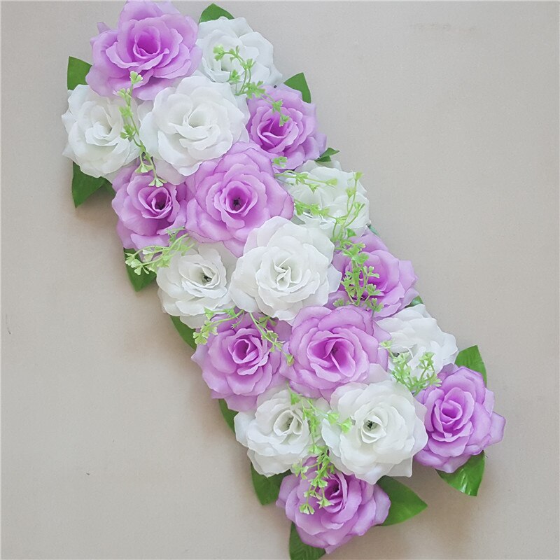 2 Stk/set Bruiloft Weg Aangehaald Bloem Zijde Rose Pioen Hortensia Diy Gebogen Deur Bloem Rij Venster T-station Bruiloft Decoratie 100Cm: as photo 4