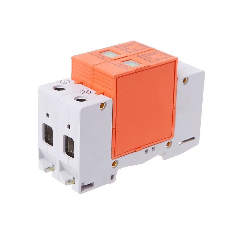 Dc 1000v 500v 20ka ~ 40ka 2 p 2 stang spd hus overspenningsvern beskyttende lavspenningsavleder enhet hys 4- pv -1000 35mm din skinne