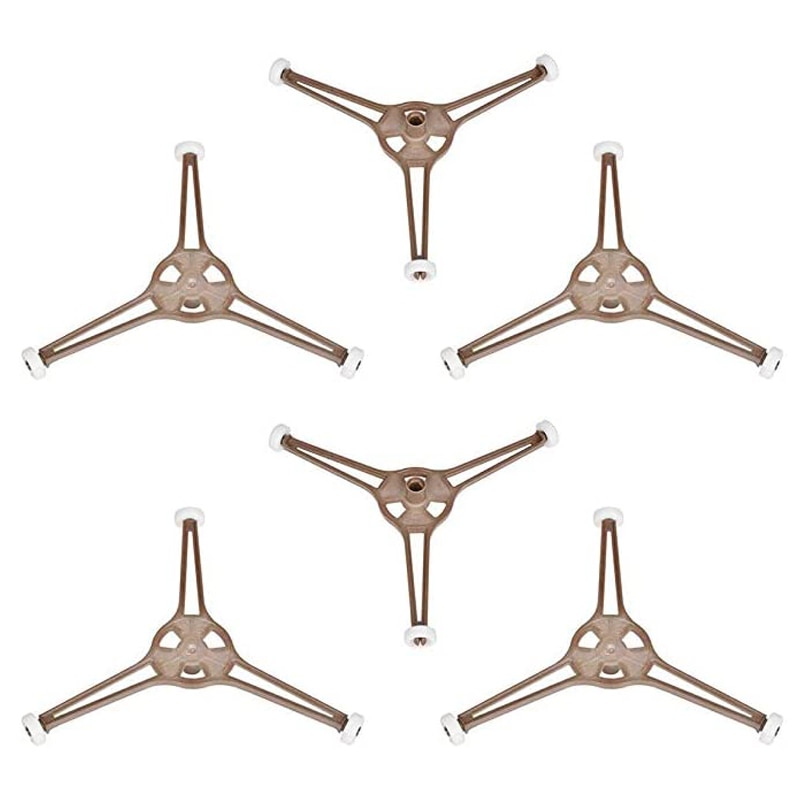 6 piezas plataforma giratoria para microondas anillo Triple brazo bandeja de vidrio soporte guía de rodillos soporte