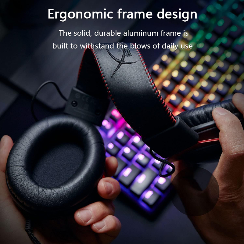 Major 4 Gaming Headset Hi-Fi 7.1 Surround Sound/Detachable Mic/USB Sound Card For PC PS Cloud 2 Przewodowe słuchawki do gier