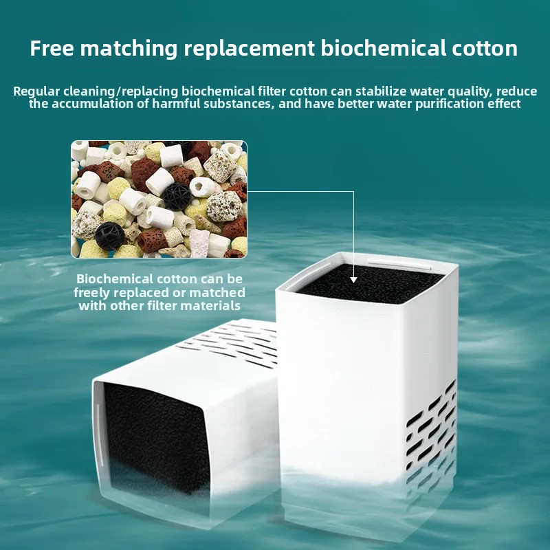 Silent Three-in-One Fish Tank Filter Pump Built-In Oxygenator Aquarium Water Circulation System Small Size Home Goods