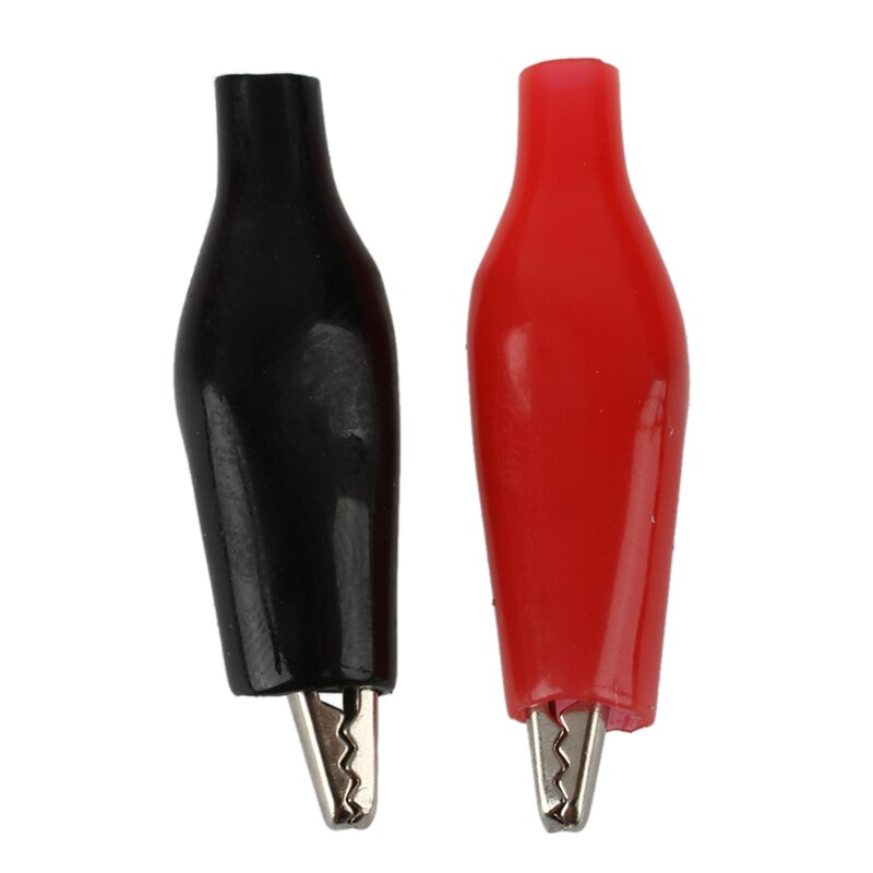 100 Pcs Croc Clip Voor Test Leads Zwart/Rode Krokodil Clips