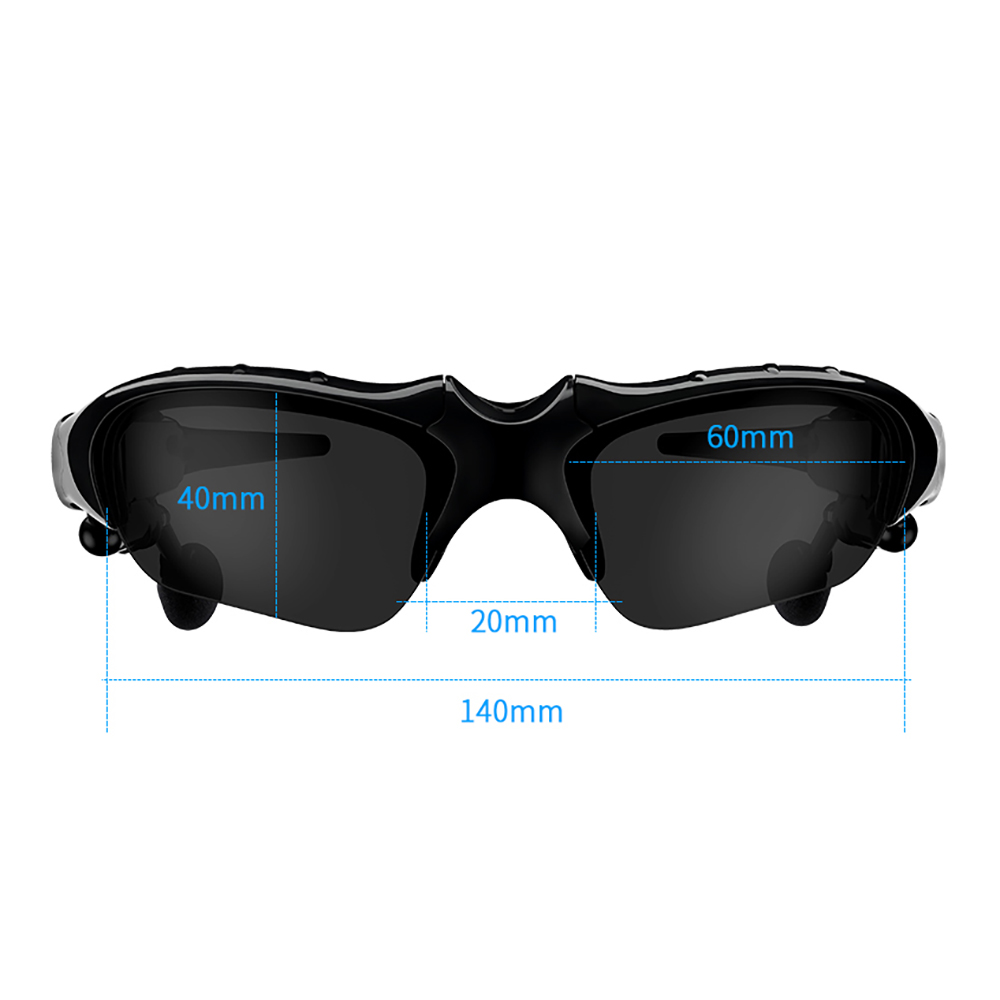 Stereo bluetooth briller musik bluetooth telefon trådløse øretelefoner sport hovedtelefoner med anti  uv400 polariserende linse til sport