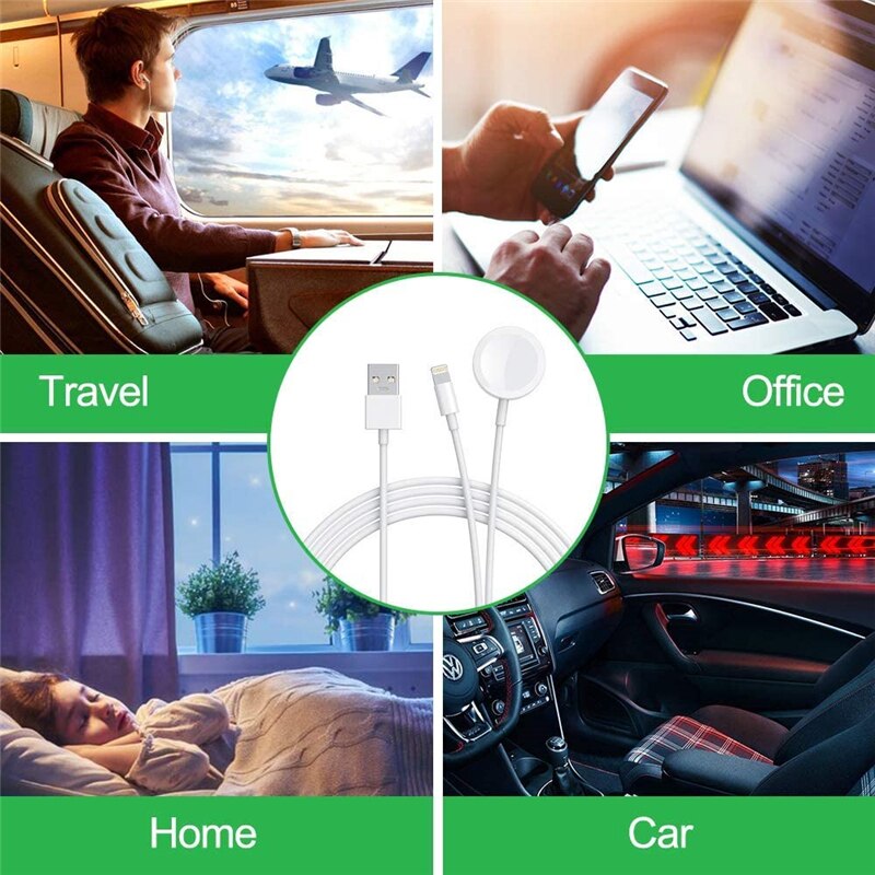 Caricabatterie Wireless Qi magnetico 2 In 1 per Apple Watch Series 5 4 3 2 cavo di ricarica USB Applewatch per IPhone 11 Pro XS Max XR X 7