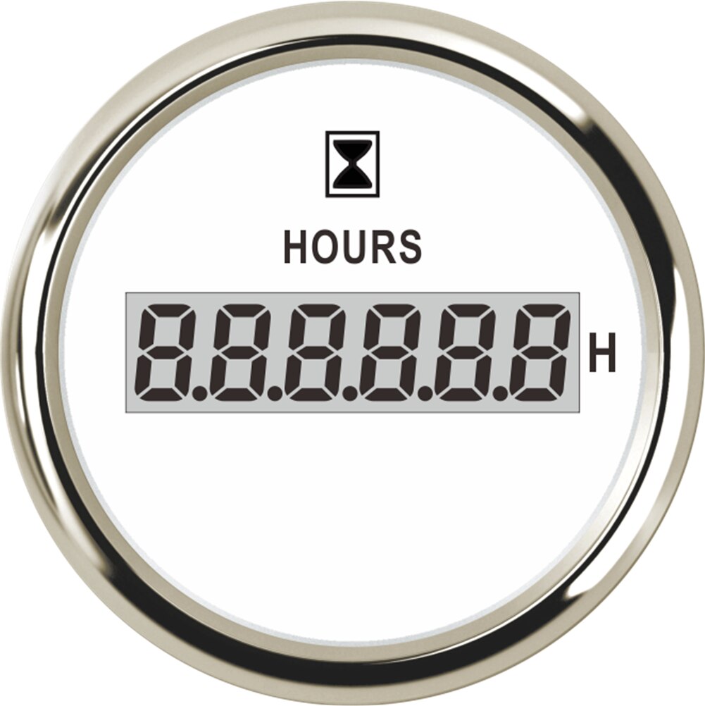 1pc settore automobilistico 52 millimetri Contaore messa a punto Strumento 0-99999.9H Camion Hourmeters marino tempo Nero Calibri Rosso retroilluminazione 9-32vdc