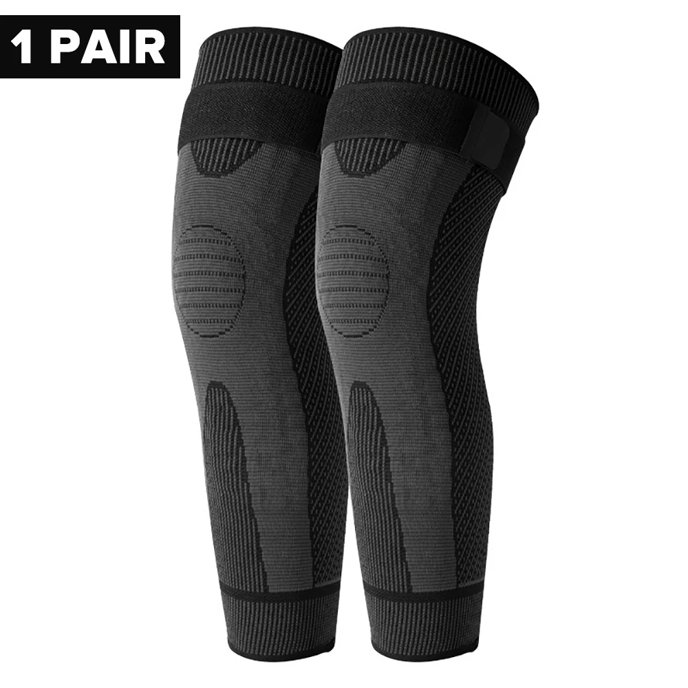 1 par de rodilleras de soporte de rodilla de fitness alargadas vendaje Rodilleras de compresión deportiva de nailon elástico para baloncesto para correr baloncesto rodillas cálidas: M / Blanco