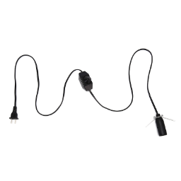 Cordon de lampe à sel de l'himalaya avec variateur, Base de lampe E14, support de lampe à main, prise d'ampoule, prise ue, câble d'alimentation de 1.5m noir