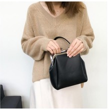 Sac à main en cuir PU vintage pour femmes, petit sac messager à épaule décontracté, mini sac à clip noir, f-598 * 9