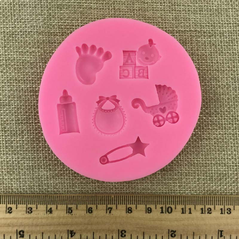 Baby Face Shower Cake Topper Mold – Chocolate Candy Soap Clay Mold For Baby Shower Favors, Clear Plastic