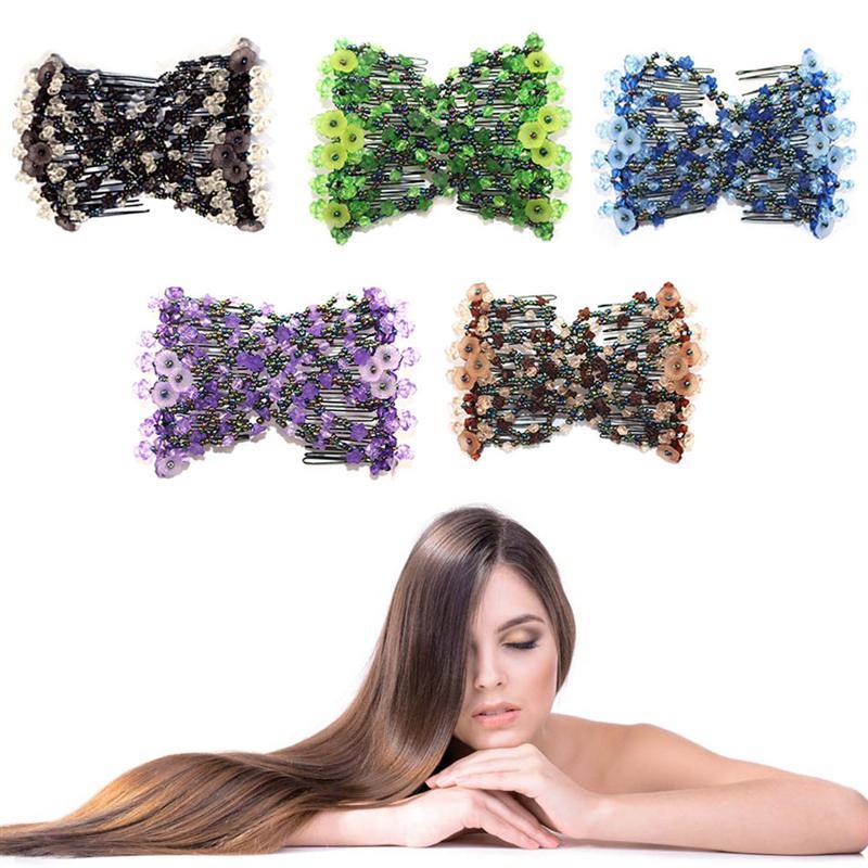 5 stk magic ez kammer perler elastisk stretch hår bolle maker kammer hår klips hår dekorasjon for kvinne jente