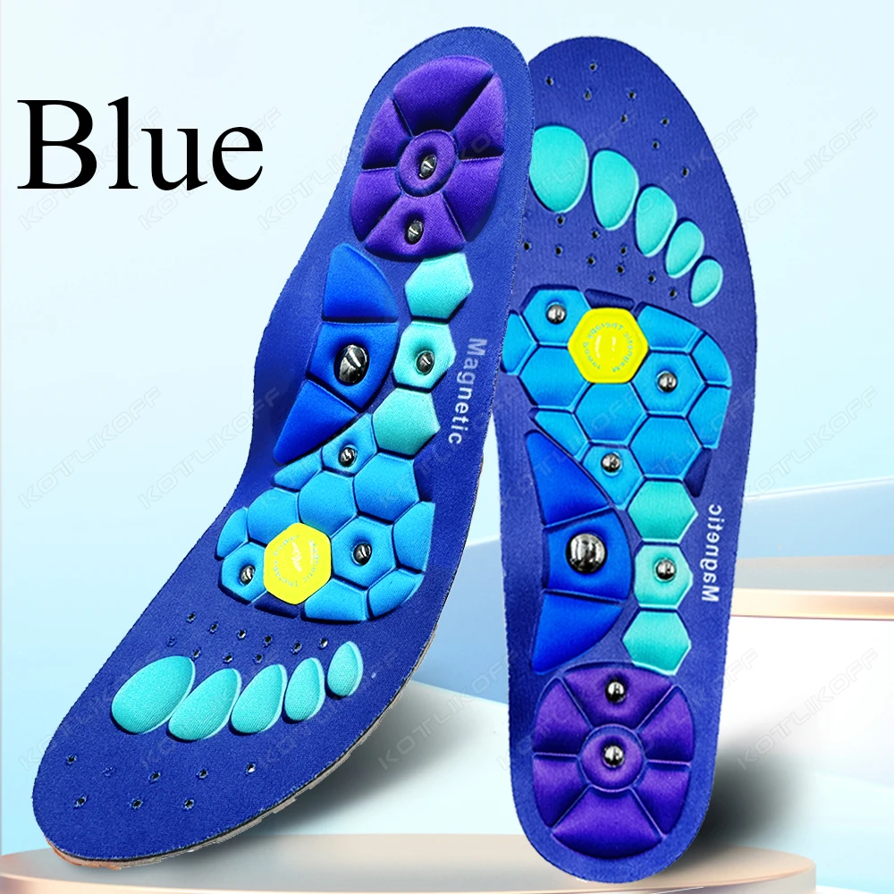 Medizinische Magnetische Therapie Sport Einlegesohlen Massage Fuß Gewicht Verlust Abnehmen Akupressur Einlegesohle Anti-müdigkeit Gesundheit Pflege Schuh Pads: Rot / 3.5