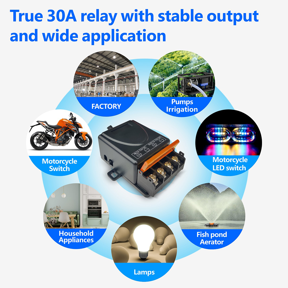 AC 110V 220V 30A relé sistema conmutador de control remoto inalámbrico RF 433Mhz transmisor encendido apagado para calentadores de agua lámpara LED de techo