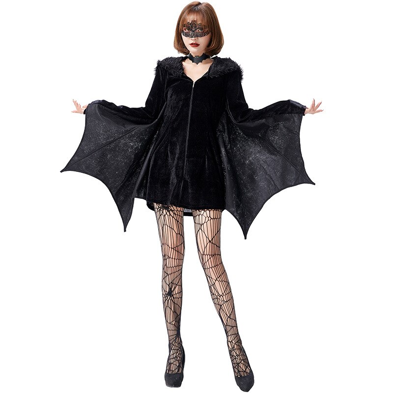 Vampyr flagermus kostume cosplay voksen halloween kostume til kvinder karneval fest tøj
