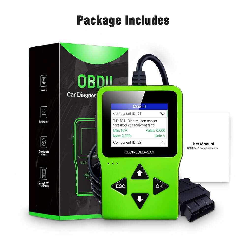 OBD2 Scanner JD317 Car Diagnostic Tool Battery Testing Erase Fault Code Reader Car Detector