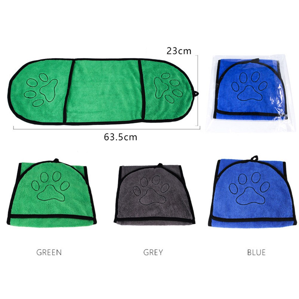 Toalla absorbente de agua para mascota de peluche, guante colgante de secado rápido para gatos y perros, Toalla de baño para mascotas, suministros TP899