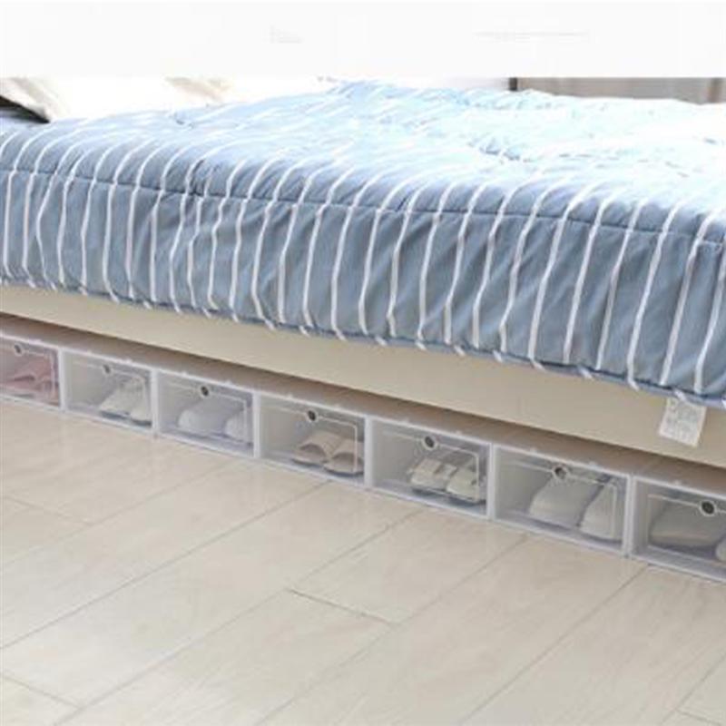 Dikker Schoenen Doos Transparant Stapelbaar Schoenen Opbergdoos Plastic Schoen Container (Wit)