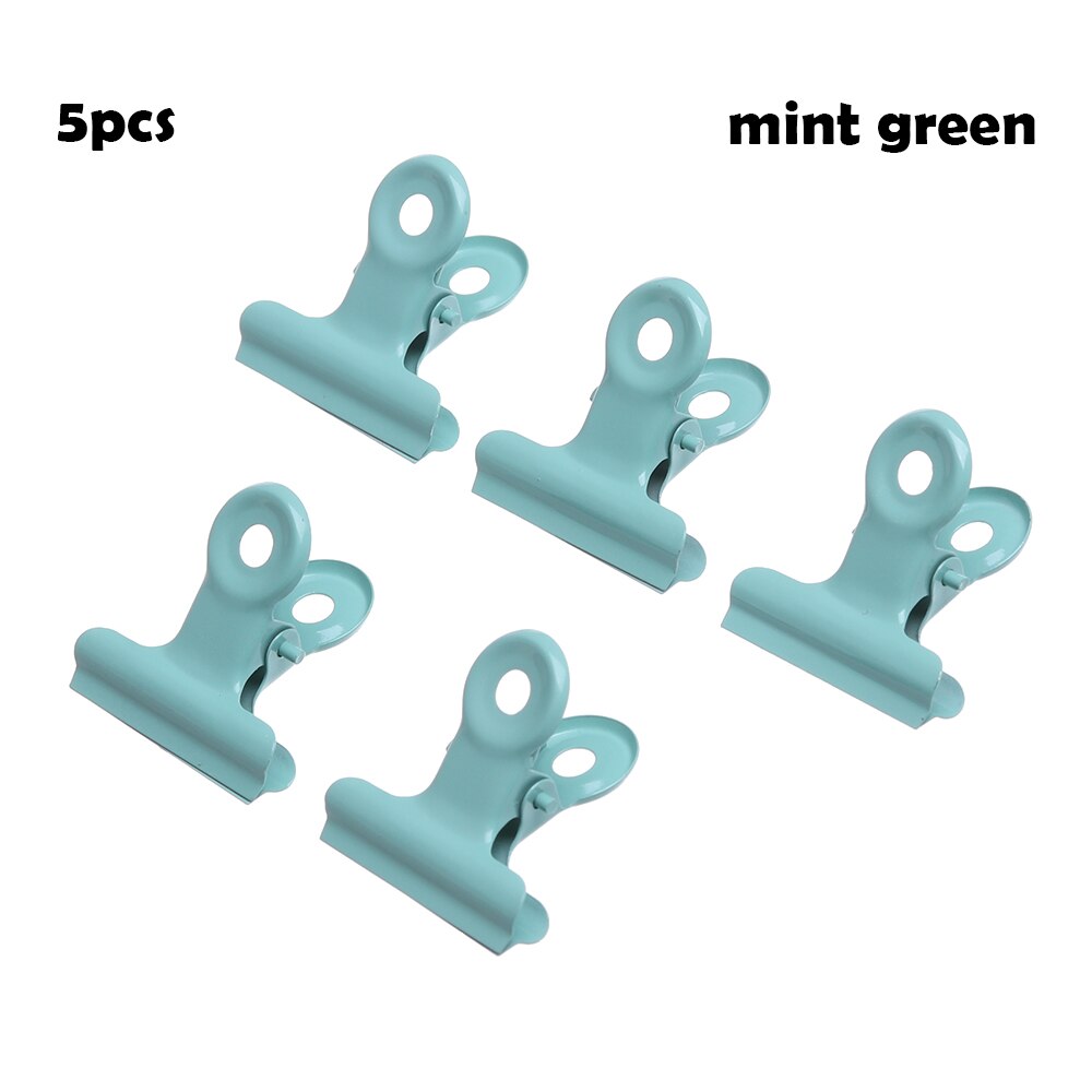 Lot de 5 jolis classeurs en métal, peinture couleur bonbon, 9 couleurs, dossier, note, lettre, trombone, papeterie scolaire et de bureau: mint green