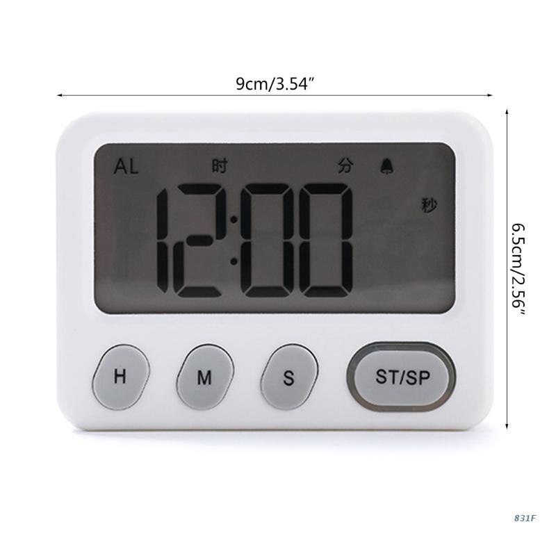 Cooking Timer Digital Kitchen Timer w/ Mute/Loud Alarm Switch Count up Countdown