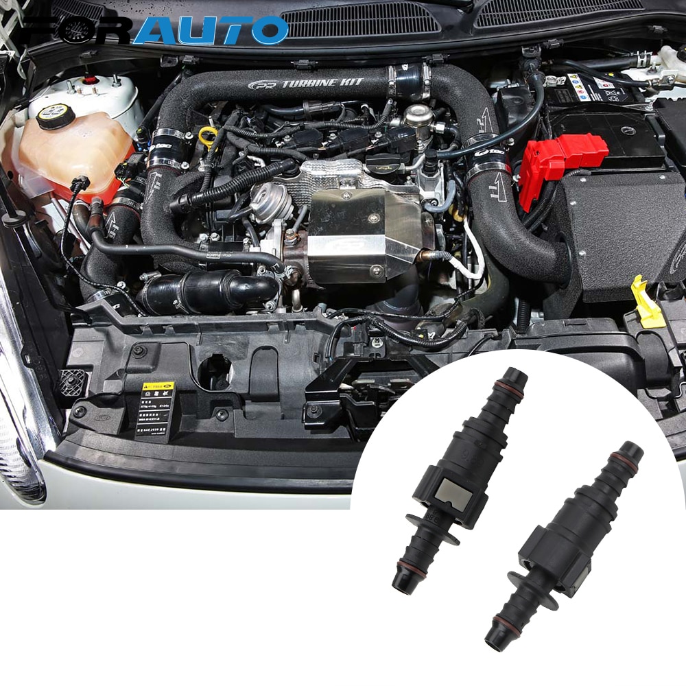FORAUTO Rubber Hose Coupler Auto Fuel Line Connector 8mm 9.89 Quick Release Nylon Motorcycle Hose Coupler Motorcycle Parts