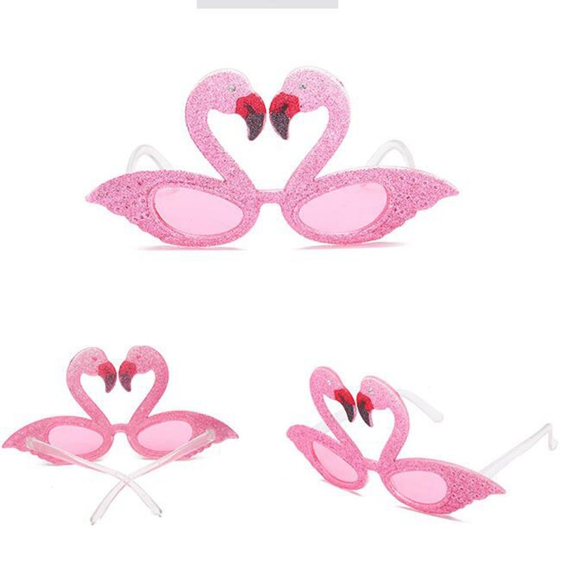 1 stk søte glitter flamingo briller halloween fest rekvisitter ball dyr svane briller gjør det selv fest dekorasjon