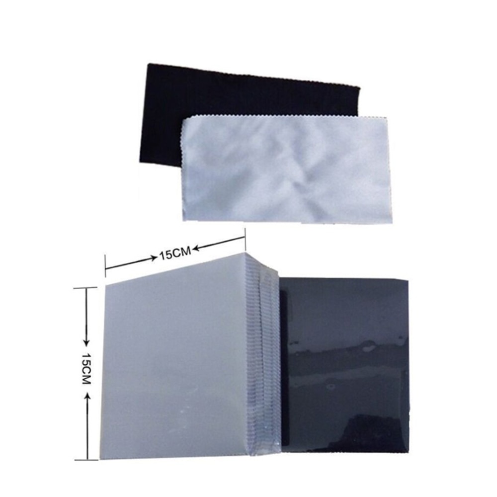 10PCS Mircrofiber Glasses Cloth Sunglasses Eyeglasses Cleaning Accessories Computer Screen Wiper Camera Lens Cloth Black 15x15CM