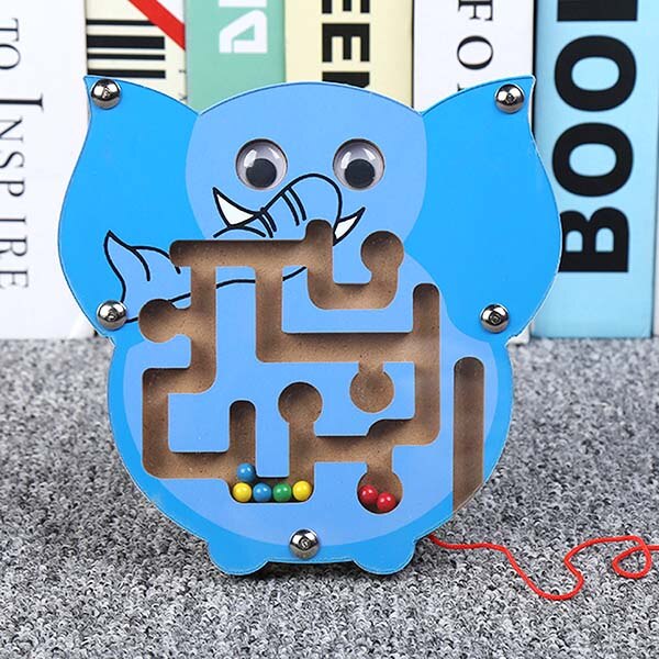 Montessori Materials Educational Wooden Toys for Children Early Learning Preschool Teaching Magnetic Maze Labyrinth Brain Teaser: 010