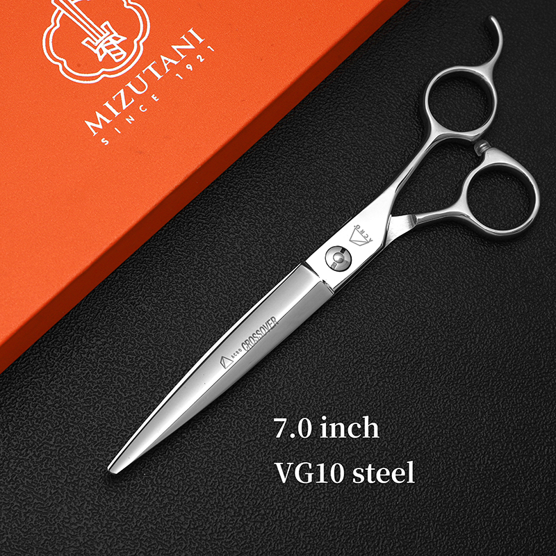 Tijeras de corte de pelo profesionales, juego de tijeras de dientes de adelgazamiento sin rastro, corte plano VG10, 6,0-7,0 pulgadas, peluquero: Oro