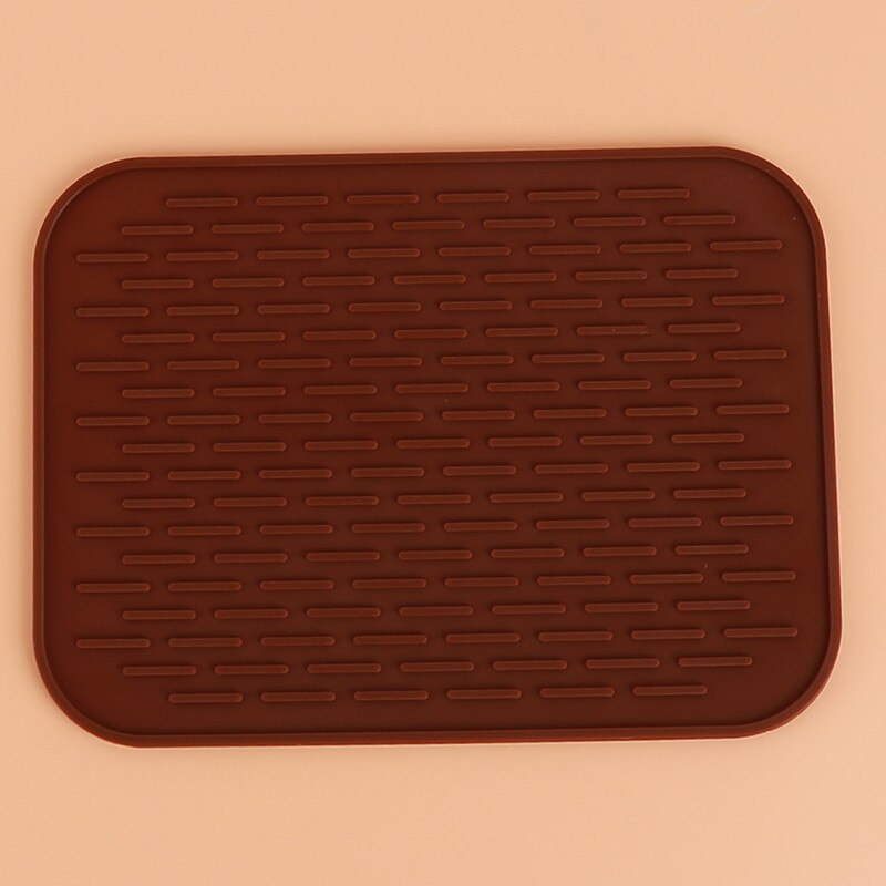 9 Kleuren Siliconen Mat Ovenschaal Oven Warmte-isolatie Pad Bakvormen Non-stick Dikke Pad Matten keuken Accessoires: brown