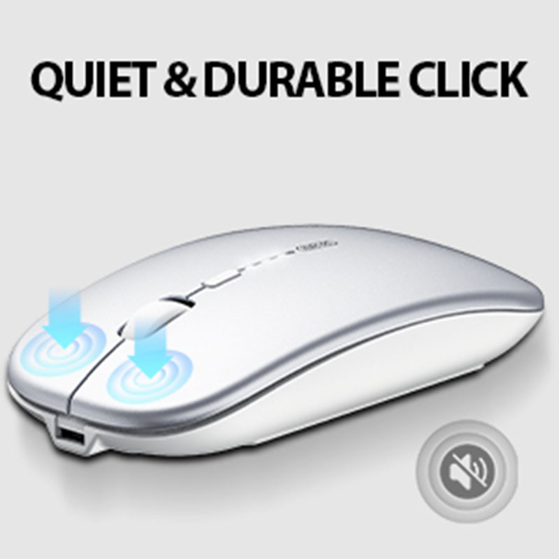 INPHIC M1P wiederaufladbare kabellose Maus [Energie Anzeige erweitert Auflage] Sekretariat hell Klang Laptop Heimat 2,4 G ultradünn tragbar