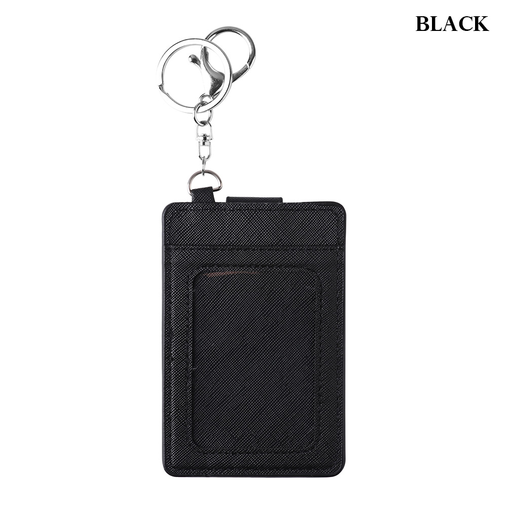 2019 nuovo unisex Portatile della Carta di IDENTIFICAZIONE di Credito Del Supporto di autobus Carte di Copertura Distintivo Caso Ufficio Lavoro Keychain Portachiavi Strumento di Protezione Borsette: nero