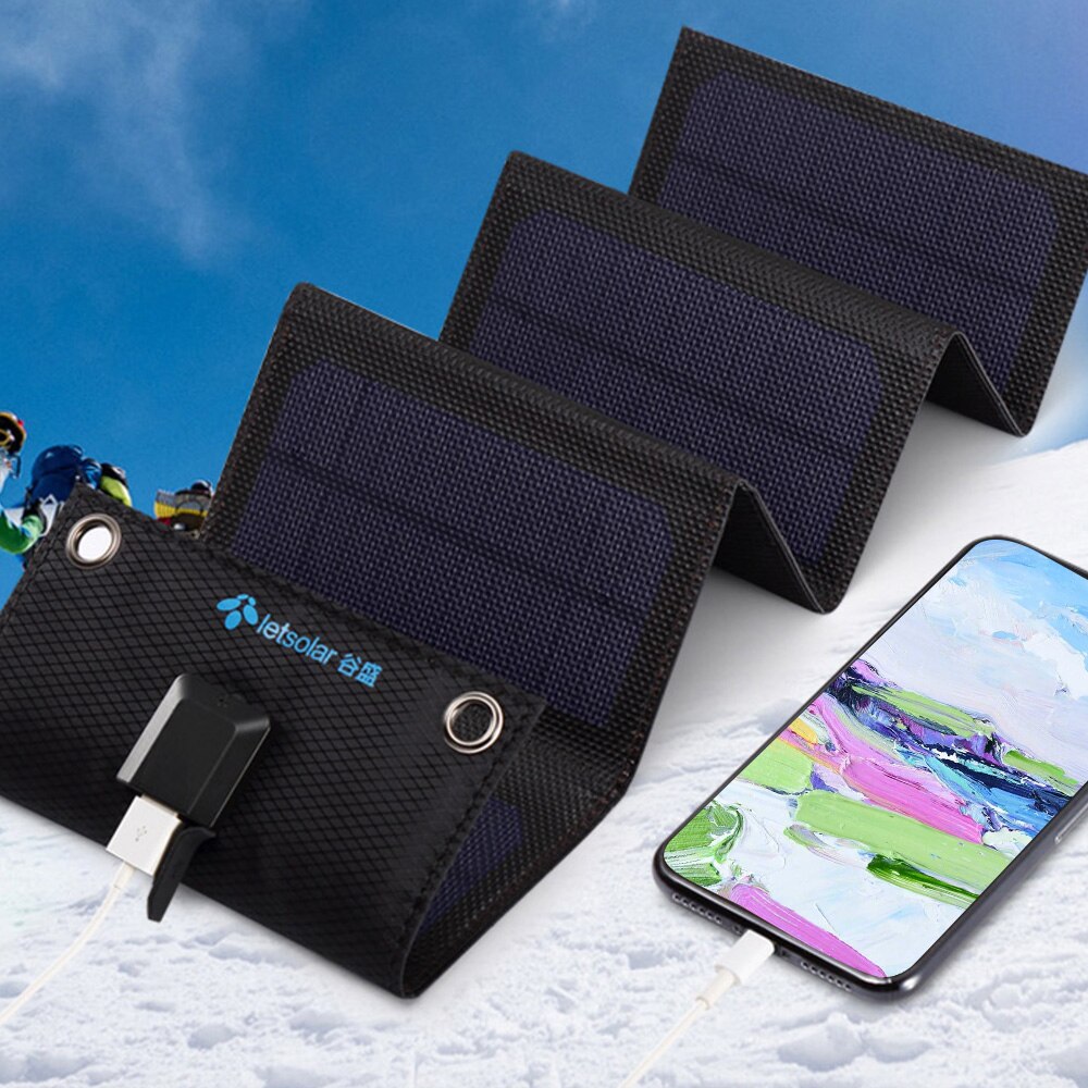 MS9 Portable Solar Charger Opvouwbare Zonne-energie Opladen Panel IPX4 Camping Telefoon Oplader Outdoor Gebruik IPX4 Voor Smartphones Tablet