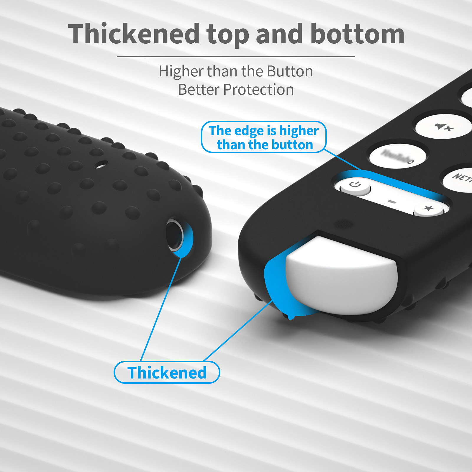 Silikonowe etui ochronne ze smyczą do Google TV Streamer 4K 2024 Voice Remote Control Anti-Slipping Protection Cover Shell