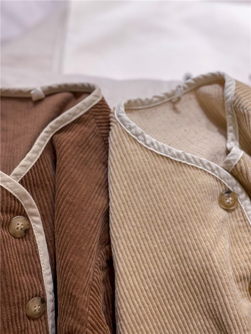 Vidmid Herfst Jongens En Meisjes Corduroy Jas Koreaanse Kinderen Lange Mouwen Enkele Breasted Western Style Leisure Jas P5360