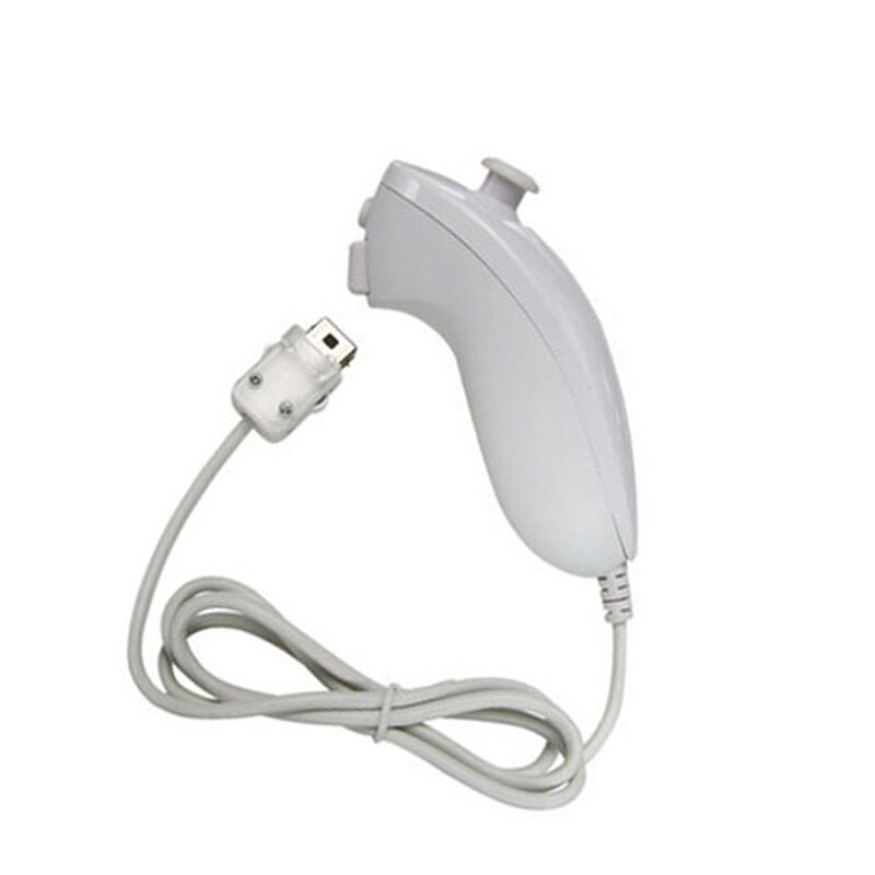 Nunchuk 2 en 1 con Motion Plus para Nintendo Wii, mando a distancia: white Nunchuck