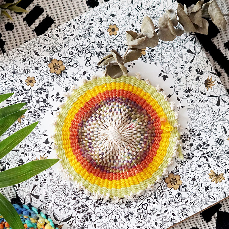 15%,round wooden loom Hand-knitting machine for DIY handmade wall hangings Household weaving tools 29*29CM