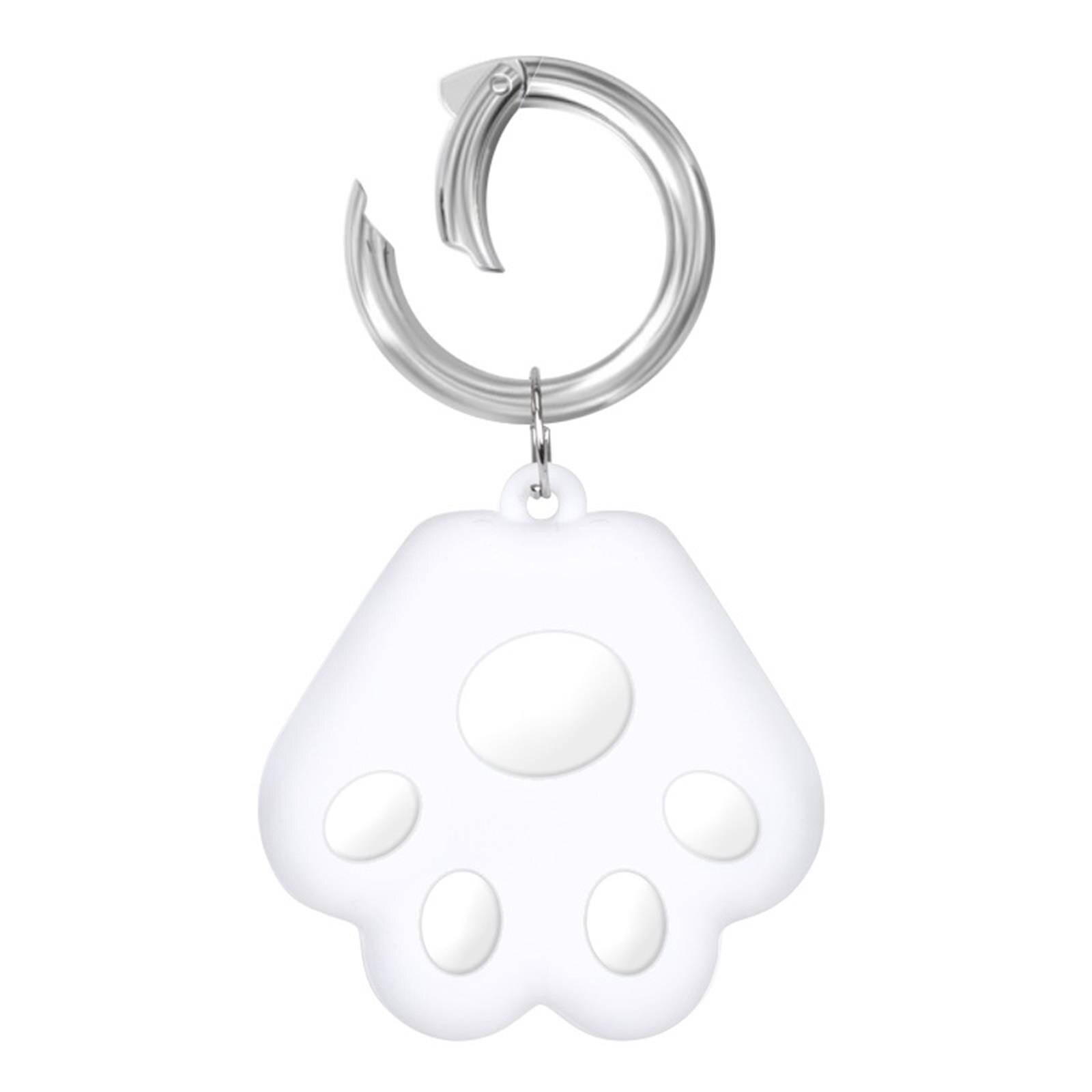 Localizador GPS Mini para mascotas, dispositivo antipérdida de seguimiento, rastreador para gatos y niños, billetera de coche, accesorios para llavero, novedad: Blanco