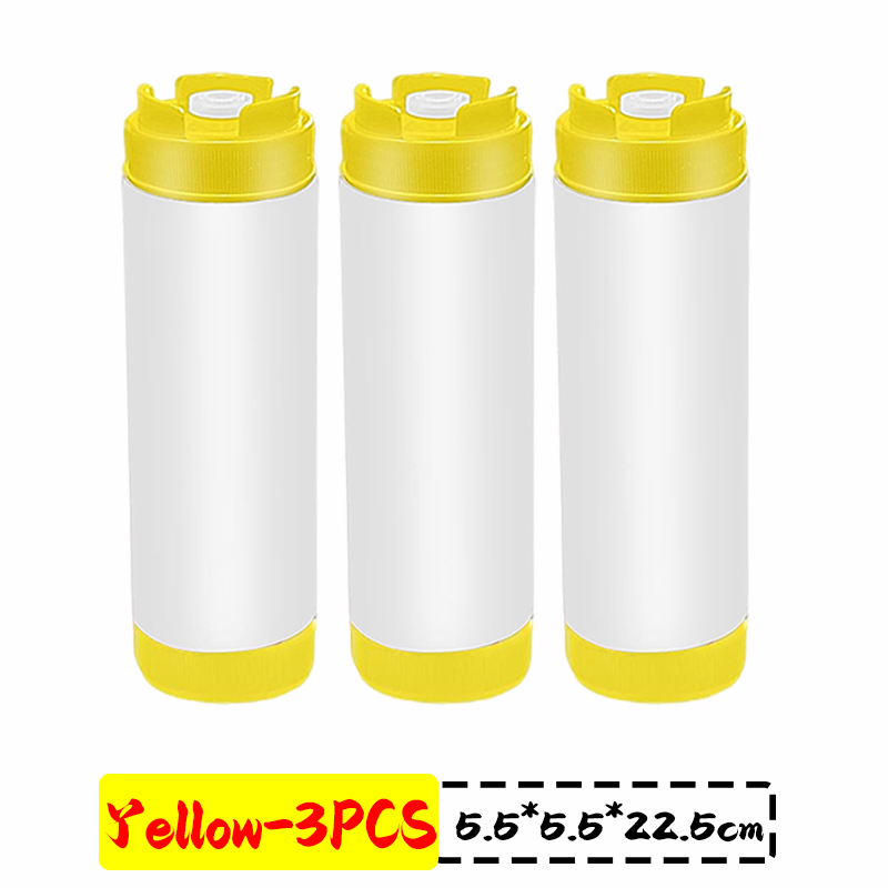 16oz Double Head Squeeze Bottle Large Capacity Squeeze Sauce Bottle Ketchup Salad Honey Dispenser BBQ Oil Bottles Kitchen Gadget: Burgundy