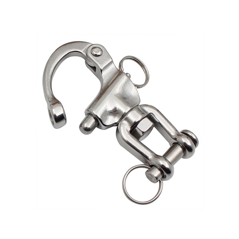 1/4 pcs 70/87/128mm 316 Snap Swivel Stainless Steel Shackle Marine Boat Sail Hardware Heavy duty high strength Snap shackle hook
