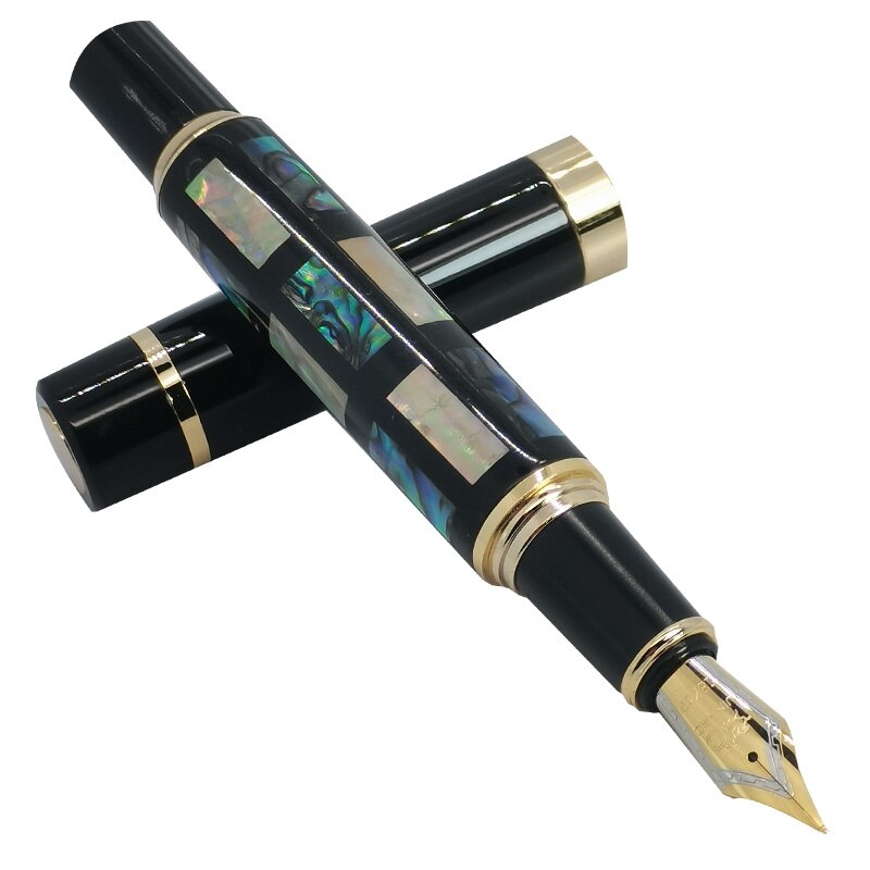Jinhao 650 Luxury Fountain Pen Shell Calligraphy Pen Mb or 1.0mm Nib Blue Writing Pens Caneta Tinteiro