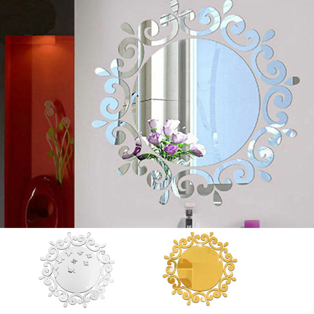 3D Spiegel Muursticker Kamer Decal Muurschilderingen DIY Thuis Badkamer Woonkamer Luxe Decoratie Muursticker